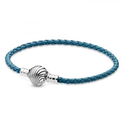 Pandora Unisex Sterling Silver Turquoise Braided