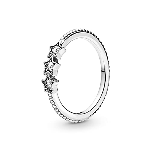 Pandora Unisex-Sterne Ring aus Sterlingsilber mit klarem Zirkonia