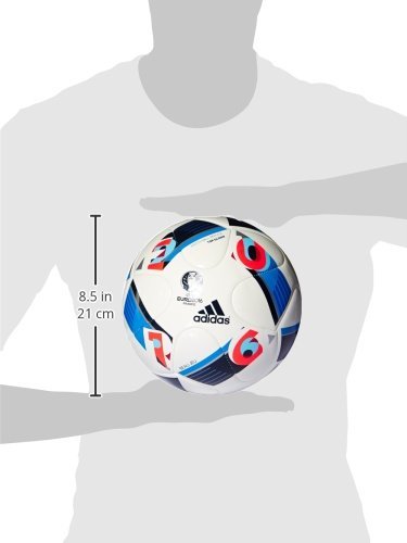 Adidas Men's Adidas Top Glider Uefa Euro 2016 Ballon White/Bright Blue/Night Indigo Taille 5
