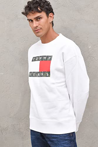 Tommy Jeans Mens Tjm Camo Flag Crew Sweatshirt