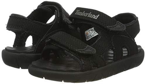 Timberland Unisex-Kinder Perkins Row-2-Strap Sandalen, Schwarz (Black Xv0), 30 EU