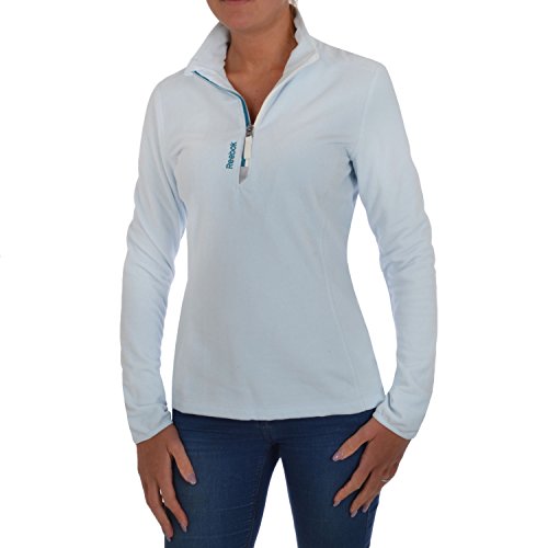 Reebok Femmes Reebok Damen Langärmliges Shirt Fleece, Reflection Blue, M T-Shirt