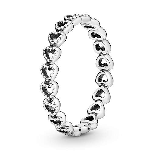 Pandora Openwork Heart Silver Ring
