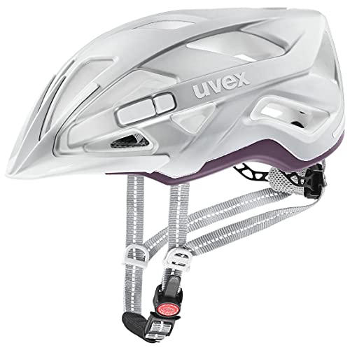 Uvex Unisex City Active Fahrradhelm, Silver Plum mat, 52-57 cm