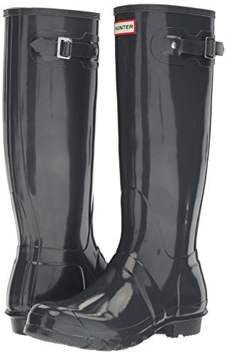 HUNTER Bottes hautes de Wellington pour femmes, bottes en caoutchouc, gris (DSL gris), taille 36 EU