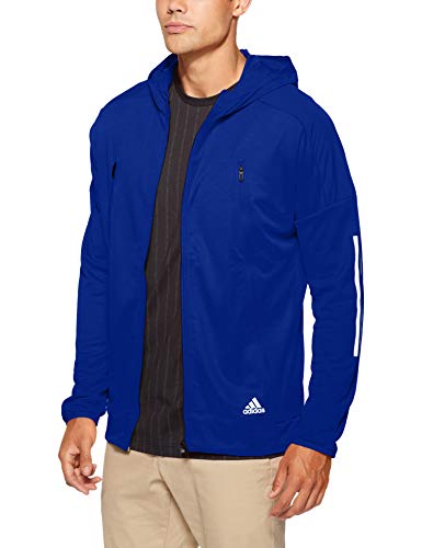 Veste à capuche hybride Adidas pour hommes, bleue, petite taille 46