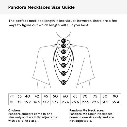 Pandora Damen-Silberhalskette mit rundem Verschluss