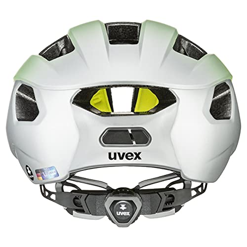 Uvex Unisex Rise cc Tocsen Fahrradhelm, Neongelb-Silber matt, 52-56 cm