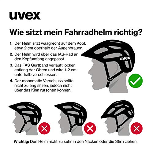 uvex Unisex-Erwachsene Race 7 Fahrradhelm, Schwarz, 51-55 cm