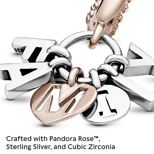 Famille Pandora Rose et Argent Dangle avec Cubic Zirconia Claires