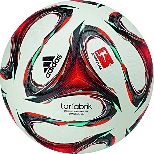 Adidas Unisex Adidas Offizieller Spelball Der Fußball-Bundesliga Deutschland, Weiß/Rot/Minzgrün, 5, F93564